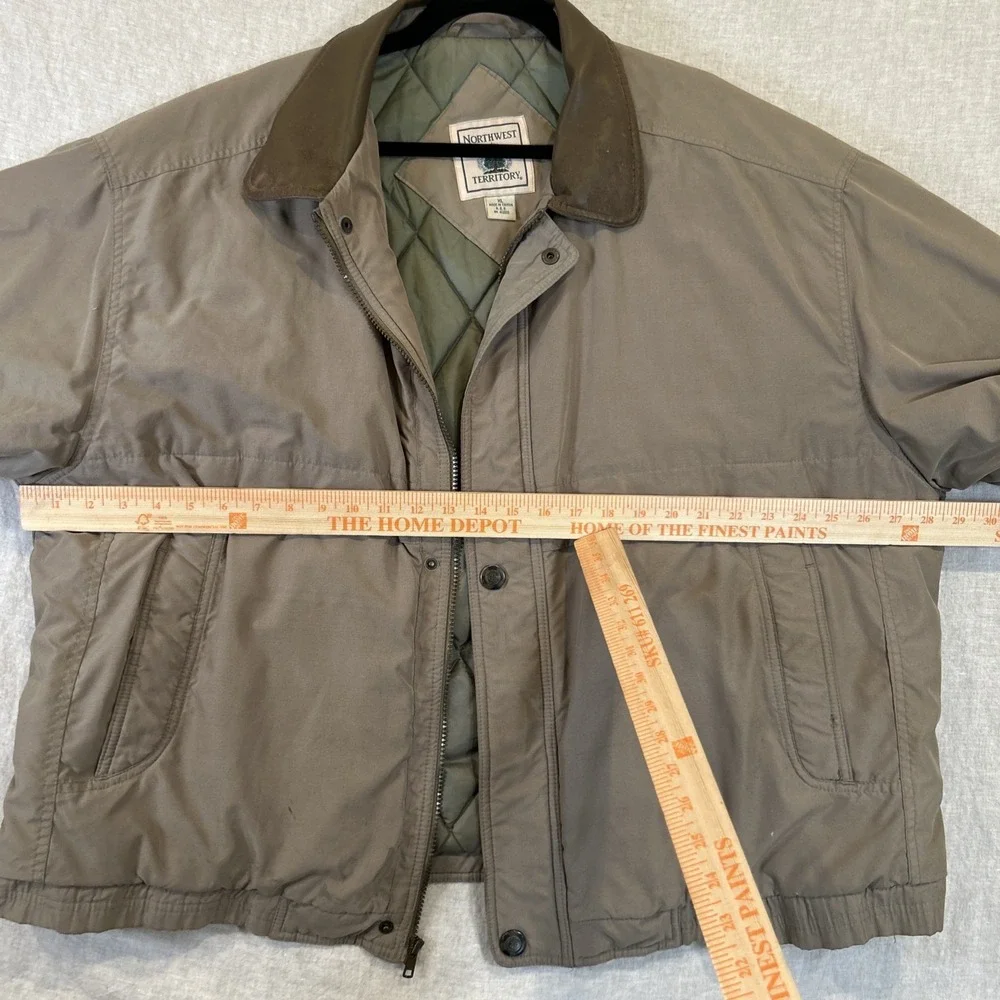 Vintage Northwest Territory Men's Field Jacket Khaki Zip and Snap Down Size XL